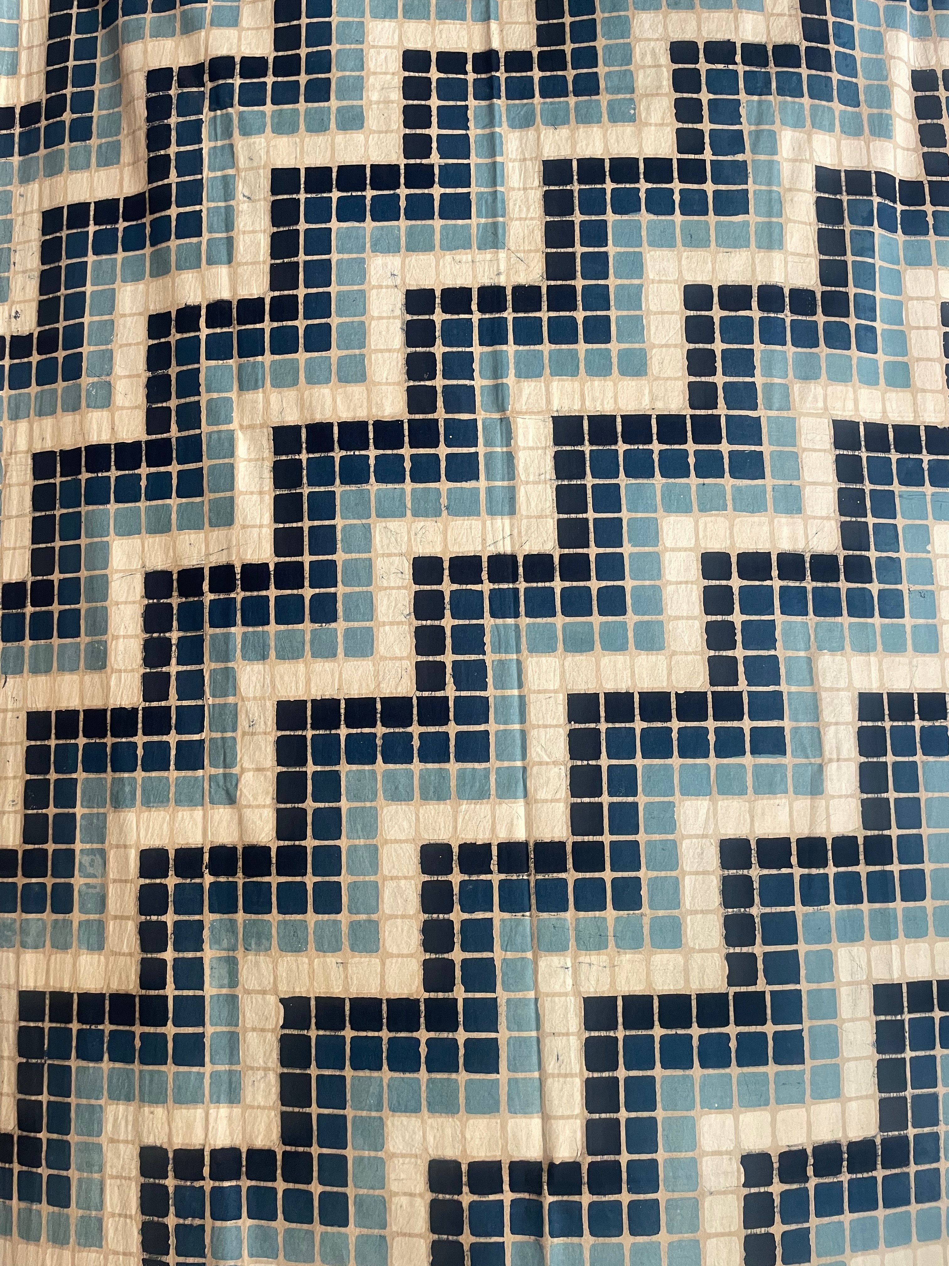 Blue tile mosaic